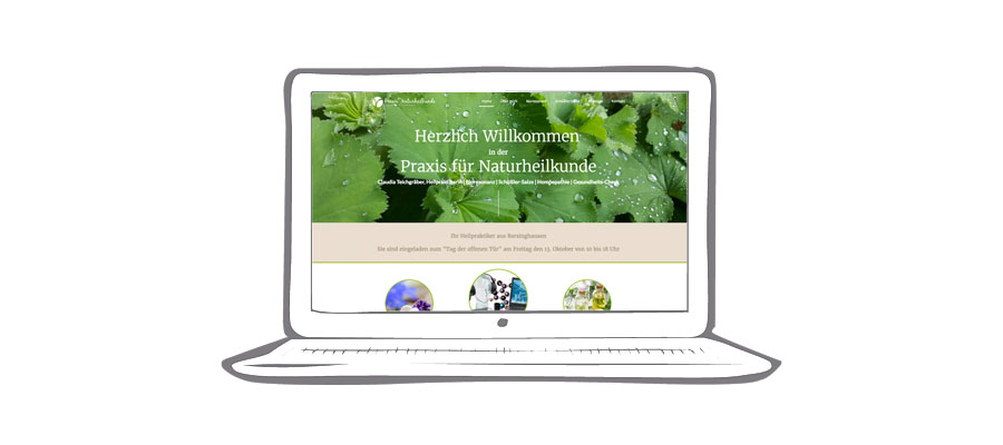 Webdesign Website Naturheilkunde Teichgräber | Heydenbluth Design Werbung aus Barsinghausen