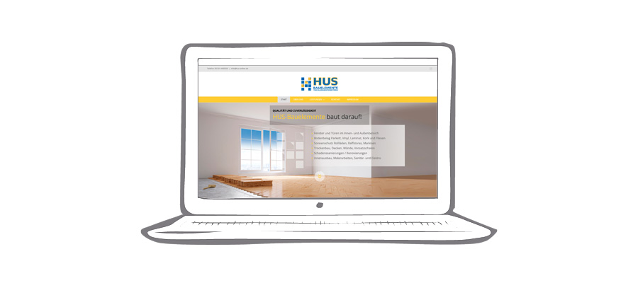 Webdesign Website HUS Bauelemente Garbsen | Heydenbluth Design Werbung aus Barsinghausen