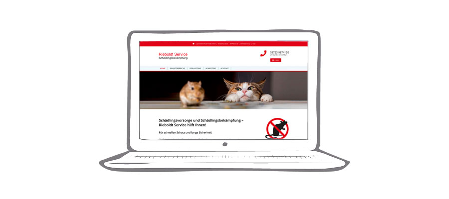Webdesign Website Rieboldt Service Bad Nenndorf | Heydenbluth Design Werbung aus Barsinghausen